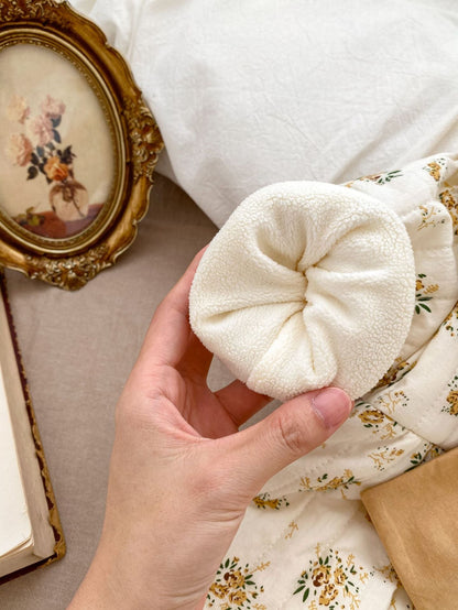 Floral Fleece Big Bow-Knot Baby Girl Winter Set