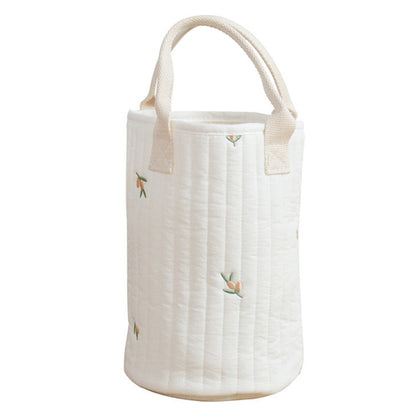 Embroidered Baby Bottle Storage Handbag for Stylish Moms