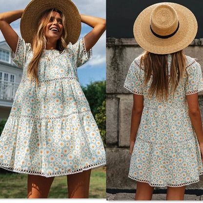 Floral Blooms Mini Dress for Summer Chic