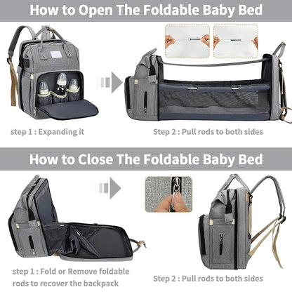 Parent's Ultimate On-the-Go Companion: Baby Diaper Bag with Stroller Attachment